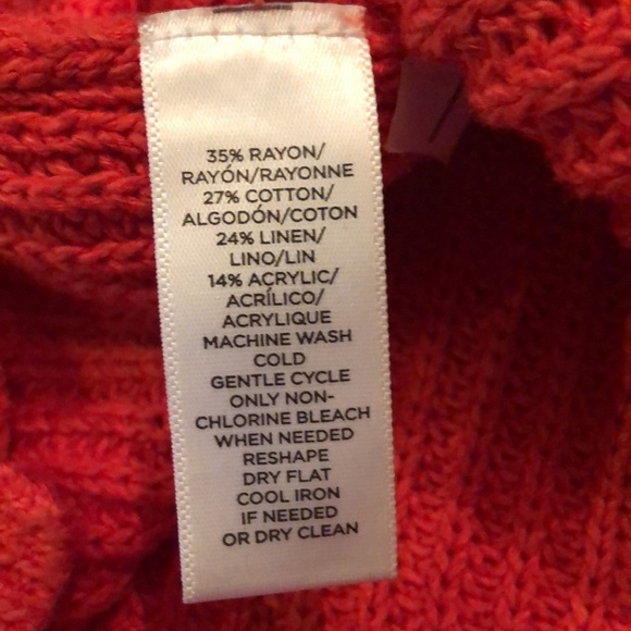 LOFT Ribbed Knit Sleeveless, tie bottom sides, cotton/linen/rayon blend sweater - Picture 5 of 10